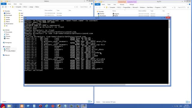Linux Tutorial 1 - Copy files to a remote server using Putty PSFTP
