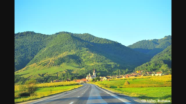 Beautiful Romania landscape Olt Valley Carpathian mountains Europe Romania
